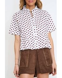 Thml - Polka Dot Button Down Top - Lyst