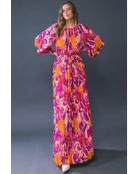 TRUEDAMES - Changing Locations Woven Maxi Dress - Lyst