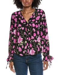 Cece - V-Neck Button Down Top - Lyst
