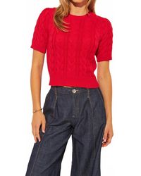 John + Jenn - Percy Short Sleeve Sweater - Lyst