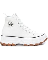 Xti - Refresh Collection Canvas High Top Sneakers With Platform Sole - Lyst
