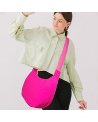 Fashnzfab - Solid Nylon Sling Bag Crossbody Bag - Lyst