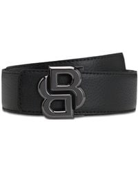 BOSS - Reversible Italian Leather Belt With Double-B Monogram Buckle - Lyst