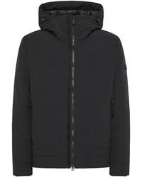 Peuterey - Hooded Jacket With Minimalist Design And Fitted Silhouette - Lyst
