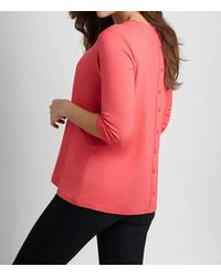 Angel - Button-Back Scoop Neck Top - Lyst