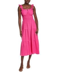 Maison Tara - Solid Bubble Crinkle Midi Dress - Lyst