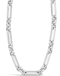 Sterling Forever - Large Oval Link Necklace - Lyst