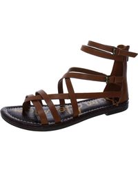 Sam Edelman - Gibbs Leather Ankle Strap Strappy Sandals - Lyst