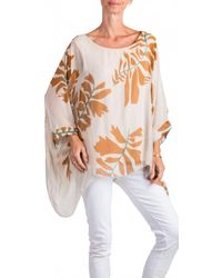 Gigi Moda - Seta Foglia Kaftan Top - Lyst