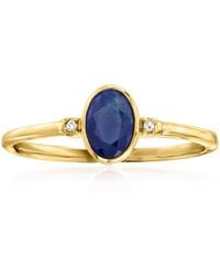 RS Pure - By Ross-Simons Sapphire And Diamond-Accented Ring - Lyst