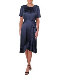 Jessica Howard - Satin Midi Cocktail And Party Dress - Lyst