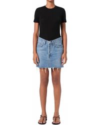 Agolde - V-Waist Mini Skirt - Lyst