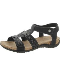 BEARPAW - Ridley Ii Faux Leather Open Toe Wedge Sandals - Lyst