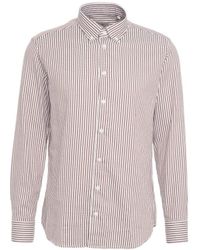BASTONCINO - Timeless Striped Shirt With Button-Down Collar And Elegant Fit - Lyst