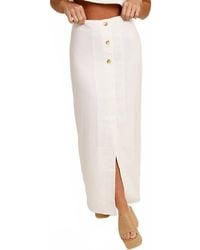 Moon River - Winnie Linen Midi Skirt - Lyst
