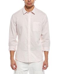 Vince - Linen-Blend Button-Down Shirt - Lyst