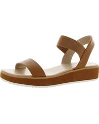 Alfani - Lobbie Faux Leather Ankle Strap Wedge Sandals - Lyst