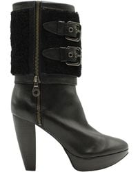 Burberry - Burberry Mink Fur Ankle Boots - Lyst