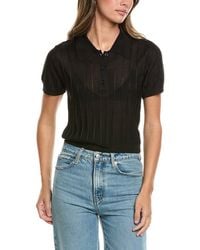 FRAME - The Ribbed Polo Sweater - Lyst