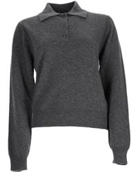 Maison Margiela - Virgin Wool Long-Sleeve Fitted Polo Shirt - Lyst