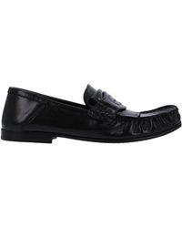 Marni - Polished Leather Moccasin Flats - Lyst