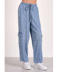 Elan - Soft Denim Cargo Pant - Lyst