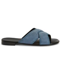 Giuseppe Zanotti - Flavio Suede Slides - Lyst