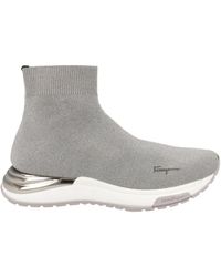 Ferragamo - Ninette High-Top Sock Sneakers - Lyst