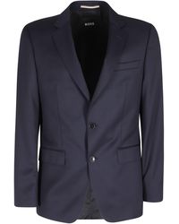 BOSS - Dark H Huge B1 Slim Fit Single-Breasted Wool Blazer - Lyst