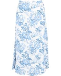 Reformation - Floral Print Midi Skirt - Lyst