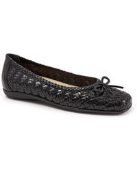 Trotters - Gillian Leather Square Toe Ballet Flats - Lyst