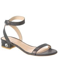 Stuart Weitzman - Allshine 75 Suede Block Sandal - Lyst