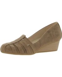 Dr. Scholls - Be Free Faux Leather Slip-on Wedge Heels - Lyst