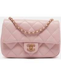 Chanel - Quilted Leather New Mini Heart Charm Classic Flap Bag - Lyst
