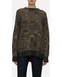 Closed - Crew Neck Long Sleeve With Pattern Sweater - Lyst