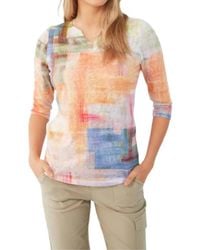 Fdj - Three Quarter Sleeve V-Neck Top - Lyst