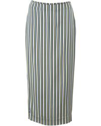 Diane von Furstenberg - Striped Midi Length Skirt - Lyst