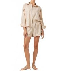 Sundays - Stripe Linen Fuller Short - Lyst