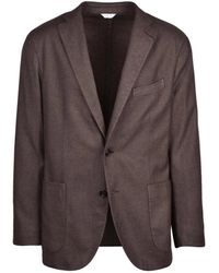 Boglioli - Lined Rounded Wool-Blend Jacket - Lyst