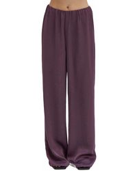 Crescent - Audrey Textured Satin Pants - Lyst