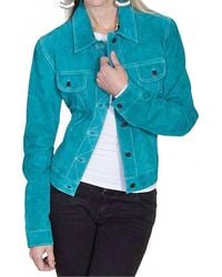 Scully - Suede Jean Jacket - Lyst