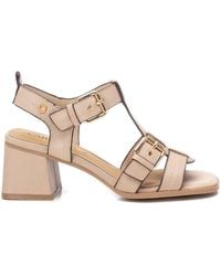 Xti - Carmela Leather Collection Heeled Sandals By - Lyst