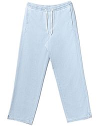A.P.C. - Relaxed Fit Light Pants With Elastic Waistband And Tapered Leg - Lyst