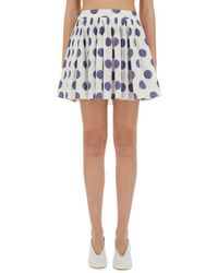 Moschino - Ballpoint Pen Polka Dots" Pleated Skirt - Lyst