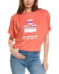 Isabel Marant - Isabel Marant E'Toile Yates Linen Graphic T-Shirt - Lyst