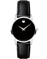 Movado - Museum Black Dial Watch - Lyst