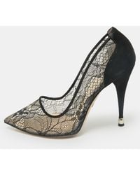 Paul Andrew - Lace And Suede Sidai Pumps - Lyst