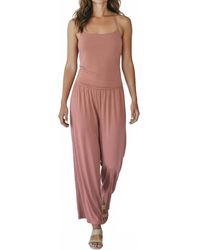 Dex - Strappy Knit Wide Leg Jumpsuit - Lyst