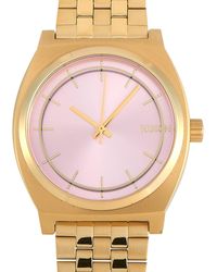 Nixon Time Teller Light Gold Pink Dial Watch A045 2360 - Metallic