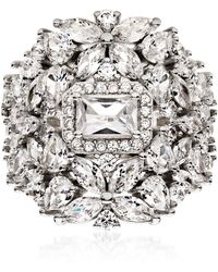 Ross-Simons - Italian Cz Floral Ring - Lyst